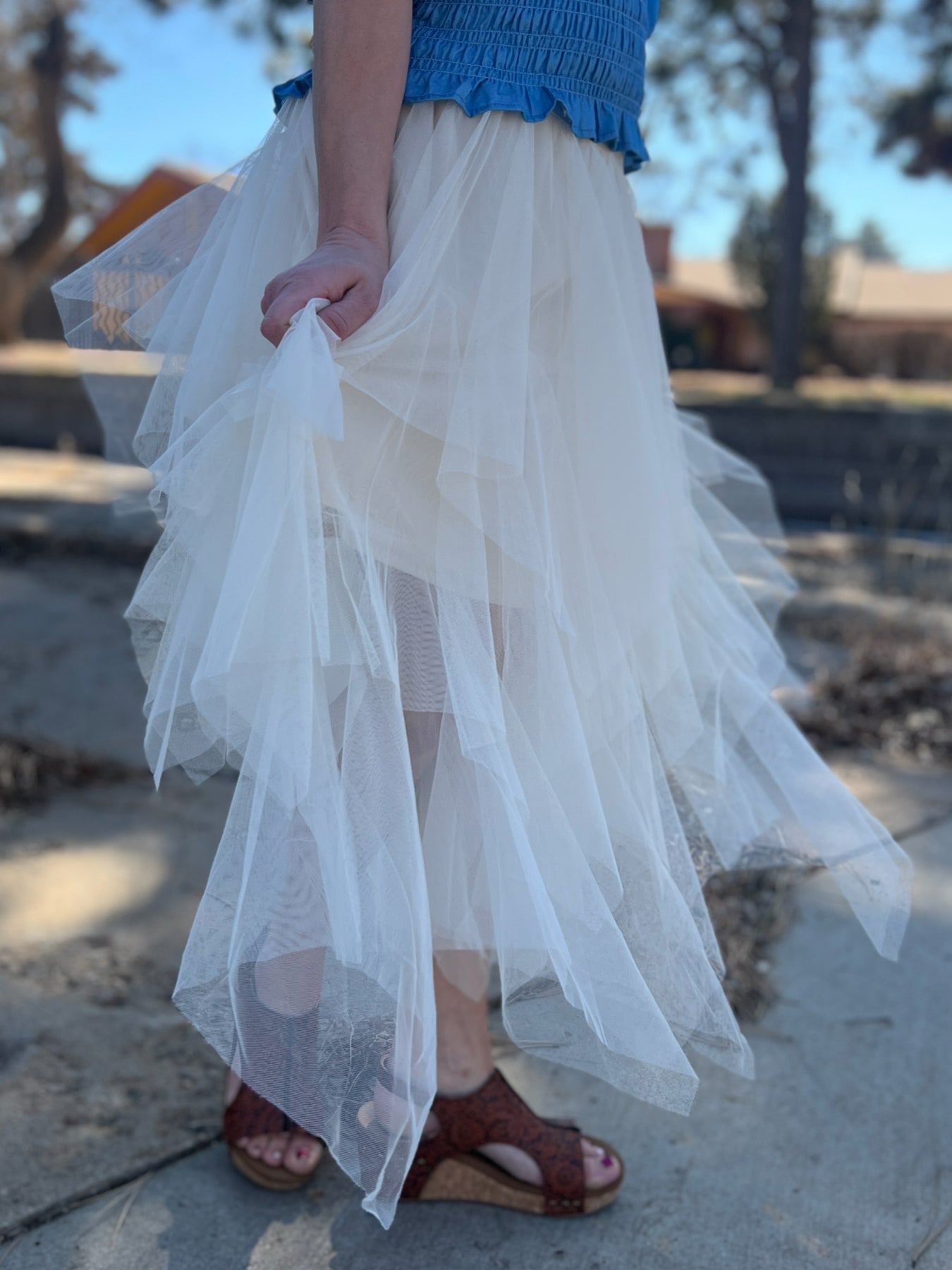 Origami Beige Tulle Skirt | Gussied Up Online Boutique – gussied