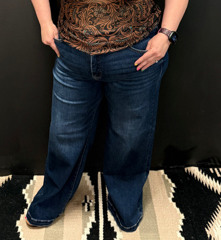 PLUS TC High Rise DW Wide Leg Jeans