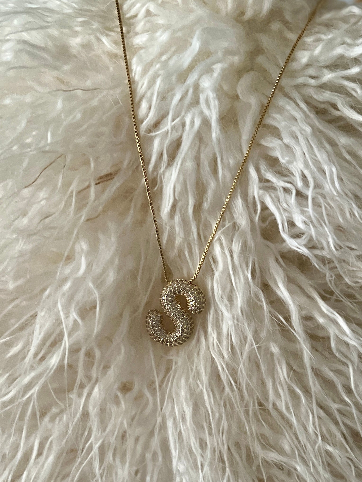 Rhinestone Bubble Letter Necklace | Gussied Up Online Boutique – gussied up online