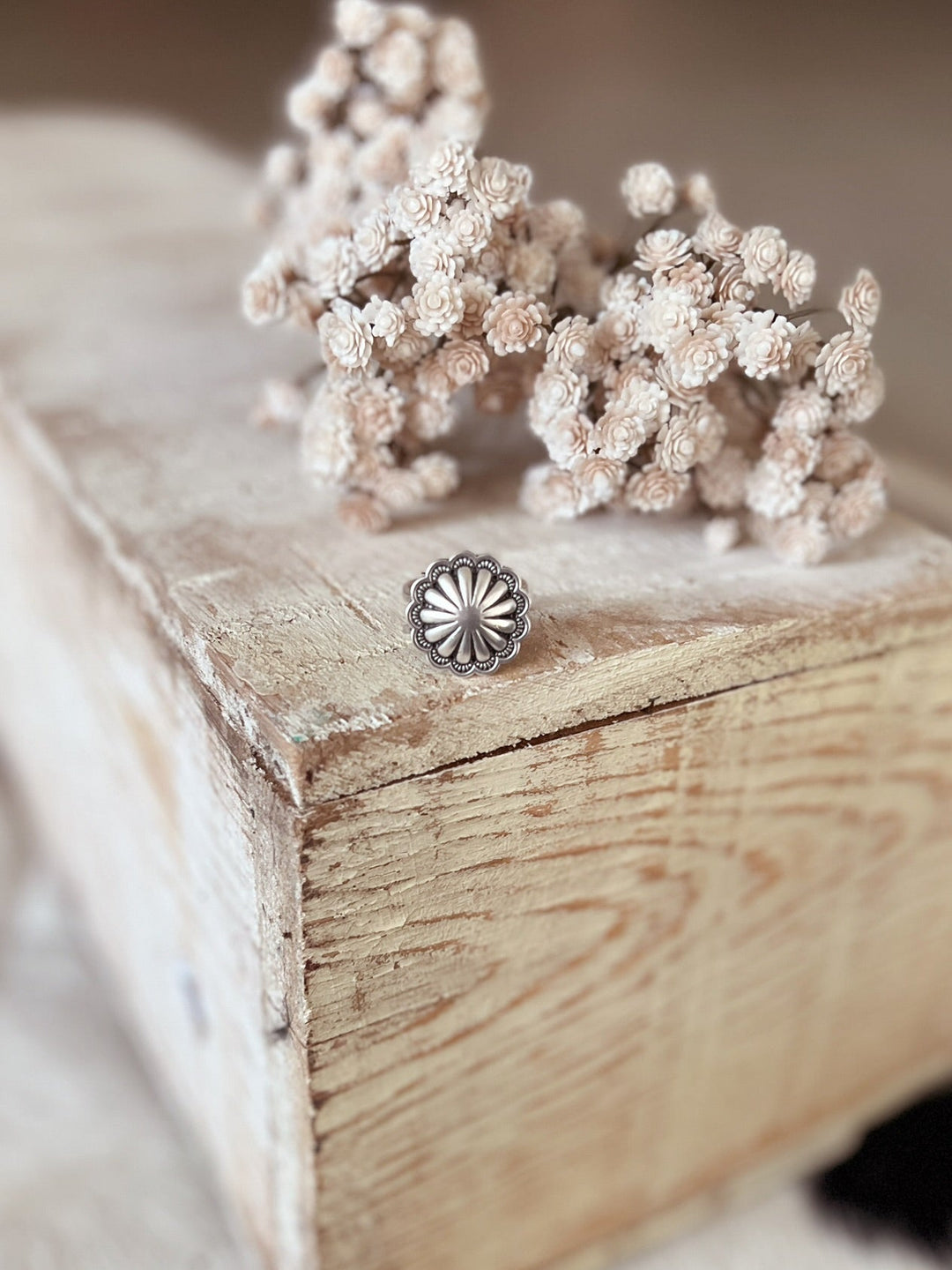 Round Concho Adjustable Ring | gussieduponline