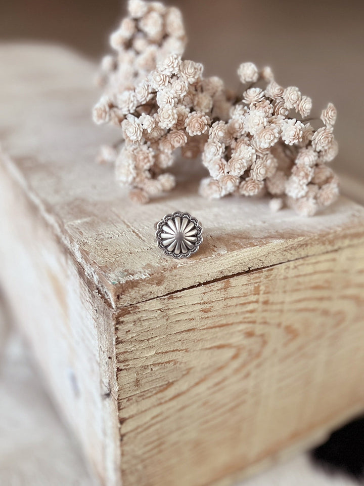 Round Concho Adjustable Ring | gussieduponline