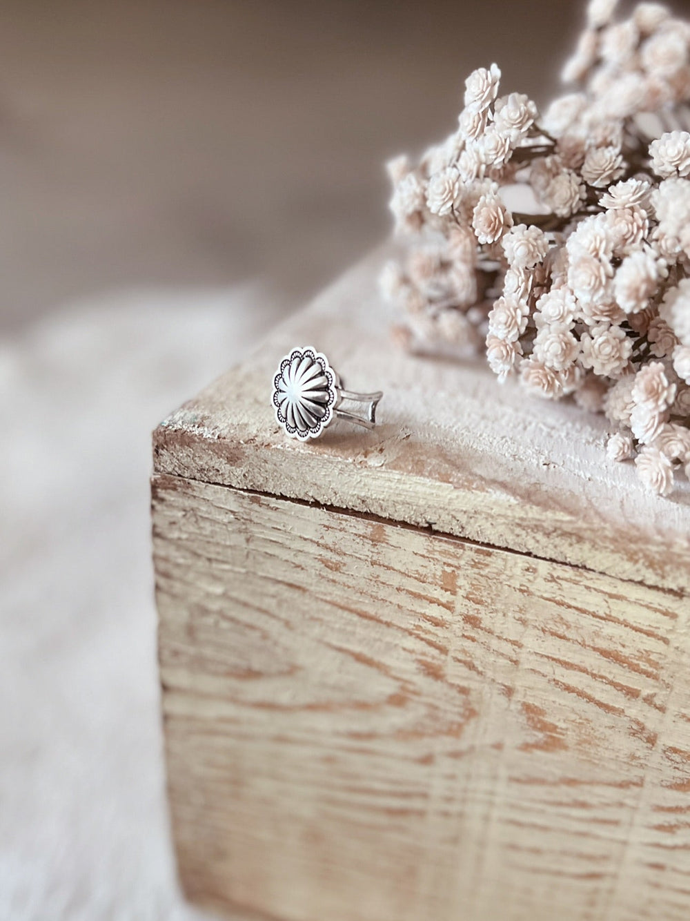 Round Concho Adjustable Ring | gussieduponline