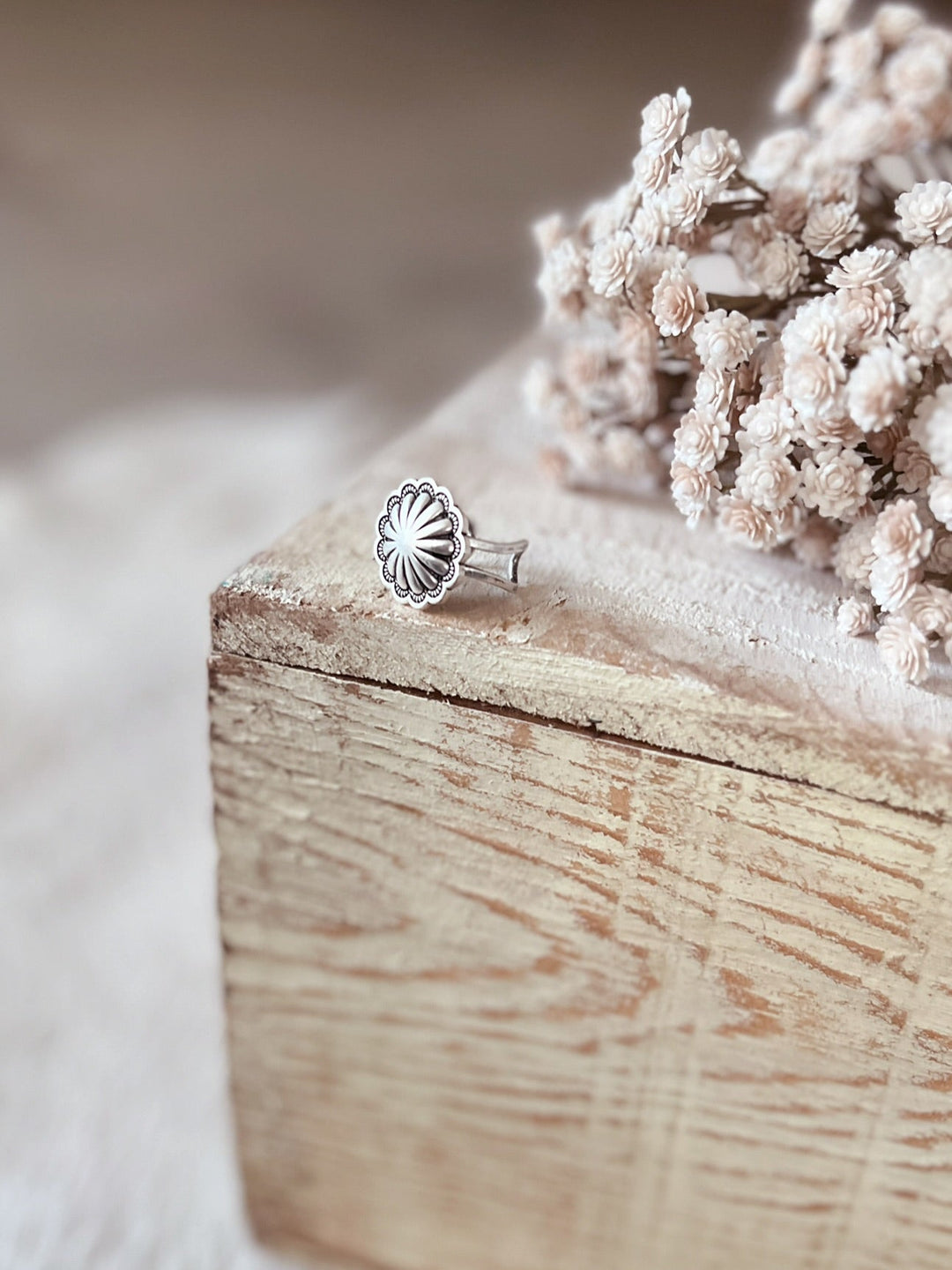 Round Concho Adjustable Ring | gussieduponline