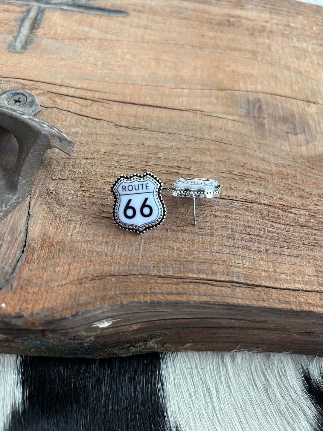 Route 66 Sign Post Earrings