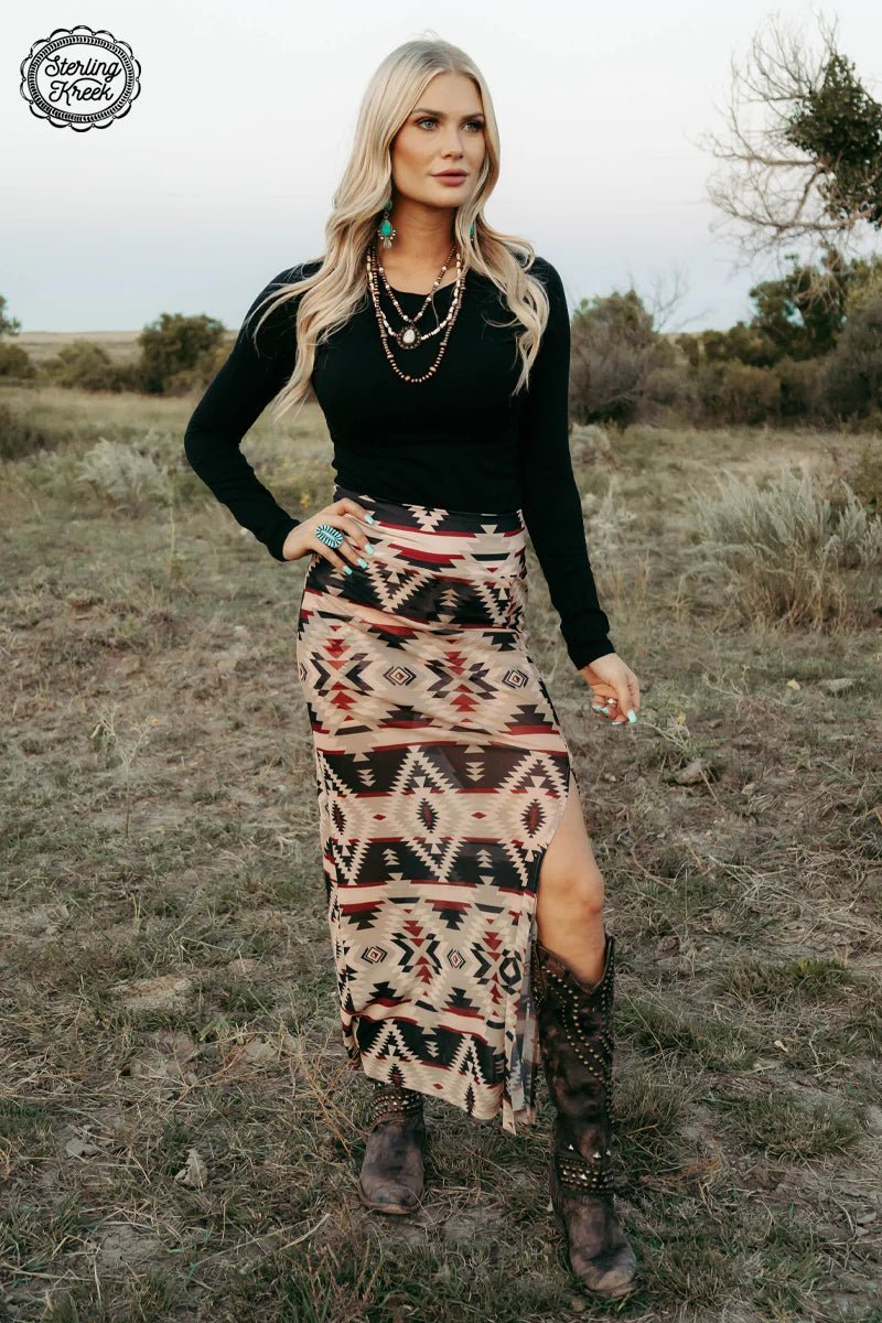 Santa Fe Slit Skirt | gussieduponline