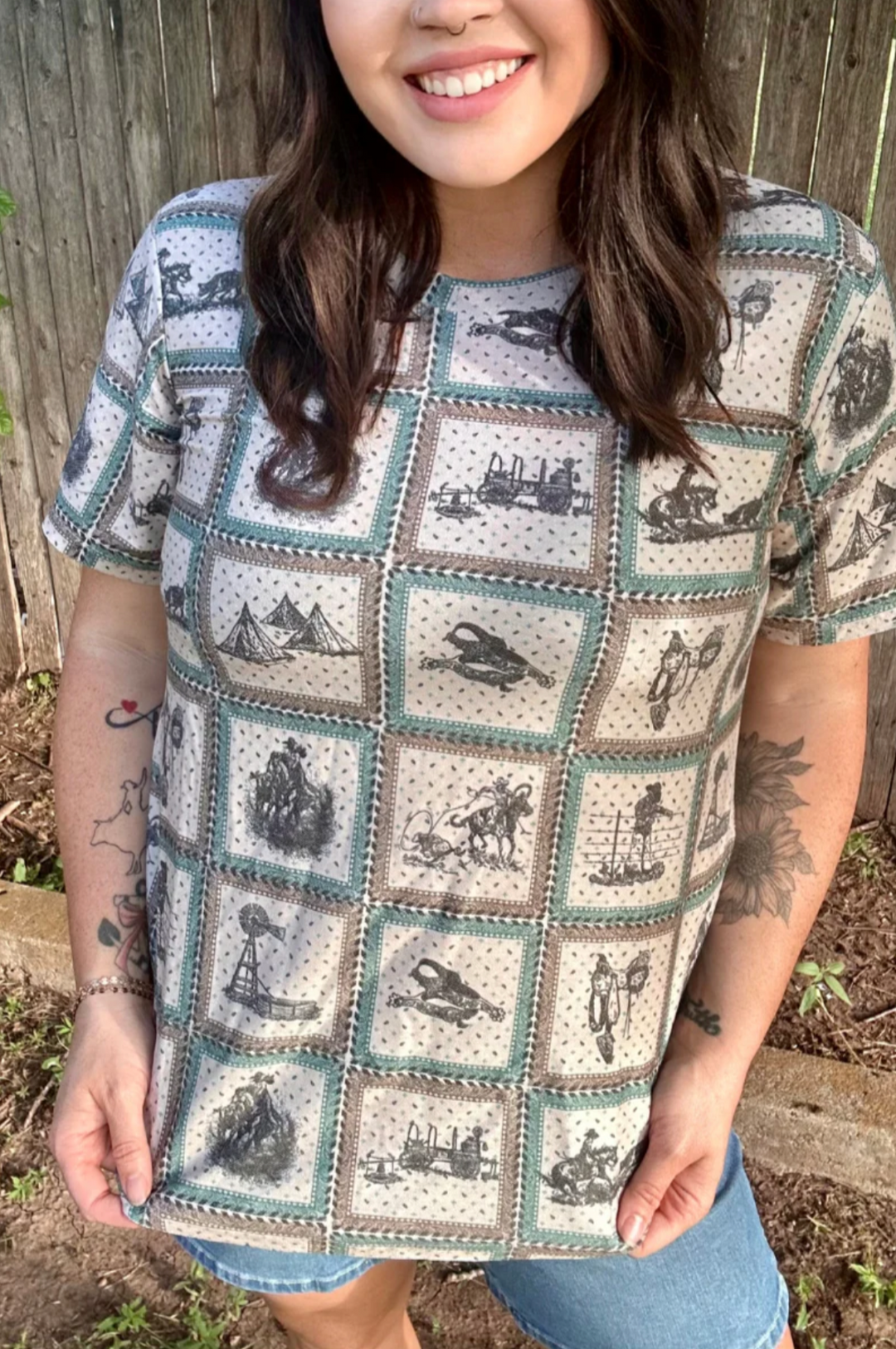 Sterling Kreek Western World Crew Neck Tee