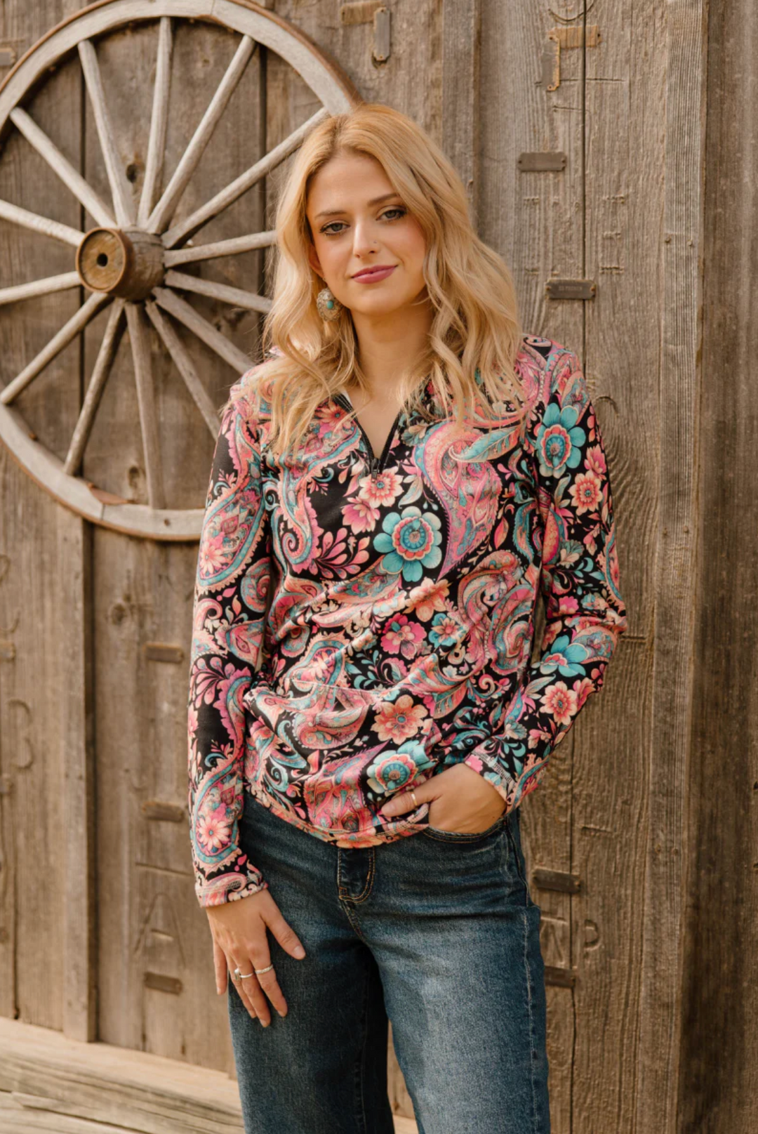 Sterling Kreek Midnight Bloom Pullover