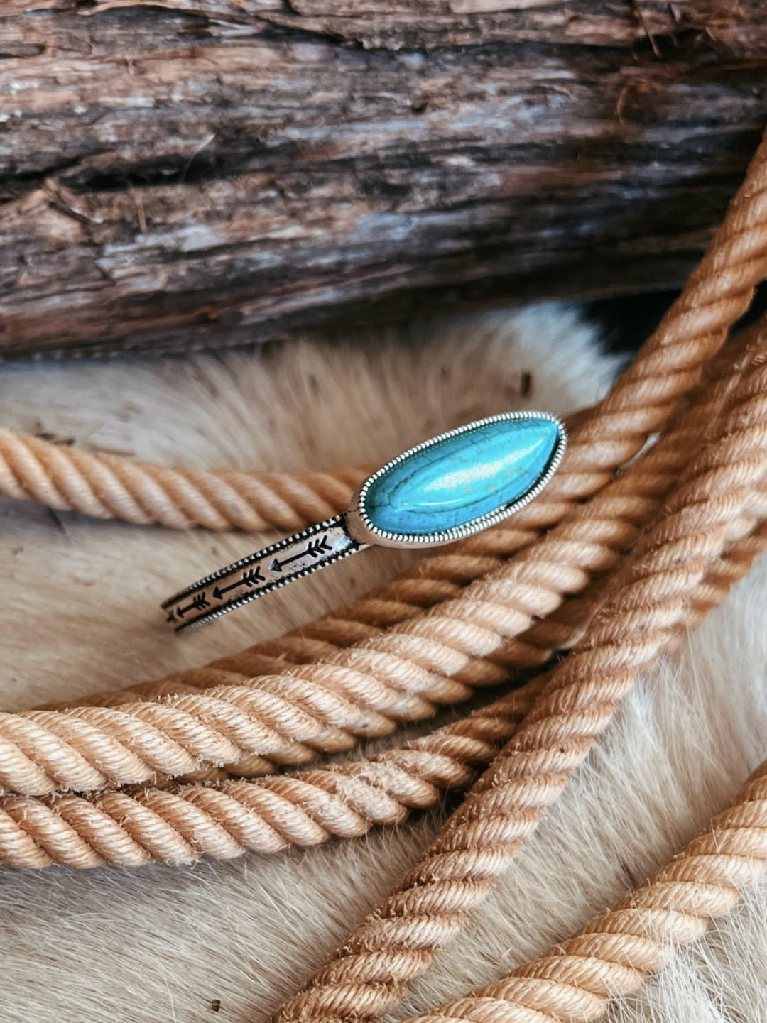 Singular Turquoise Colored Stone Cuff Bracelet | gussieduponline