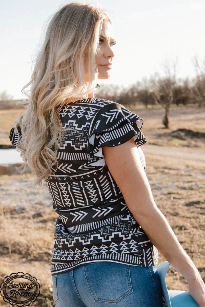 Plus Size Sterling Kreek Tribal Queen Top | gussieduponline