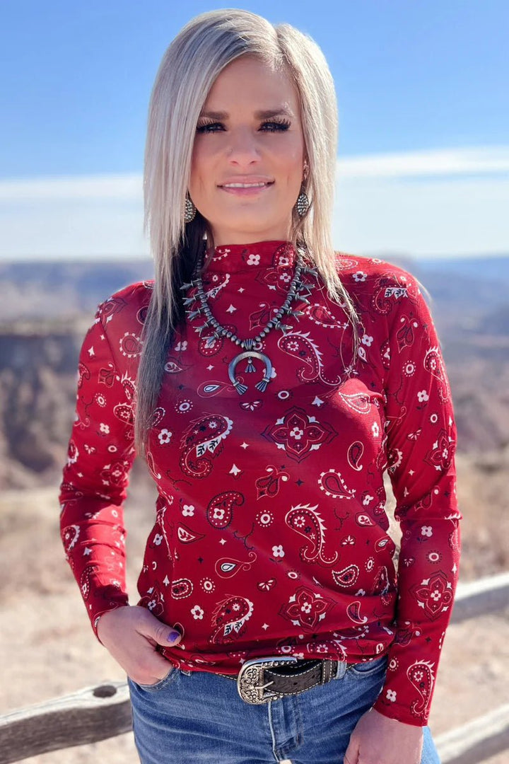 Sterling Kreek Bandana Babe Mesh Top | gussieduponline