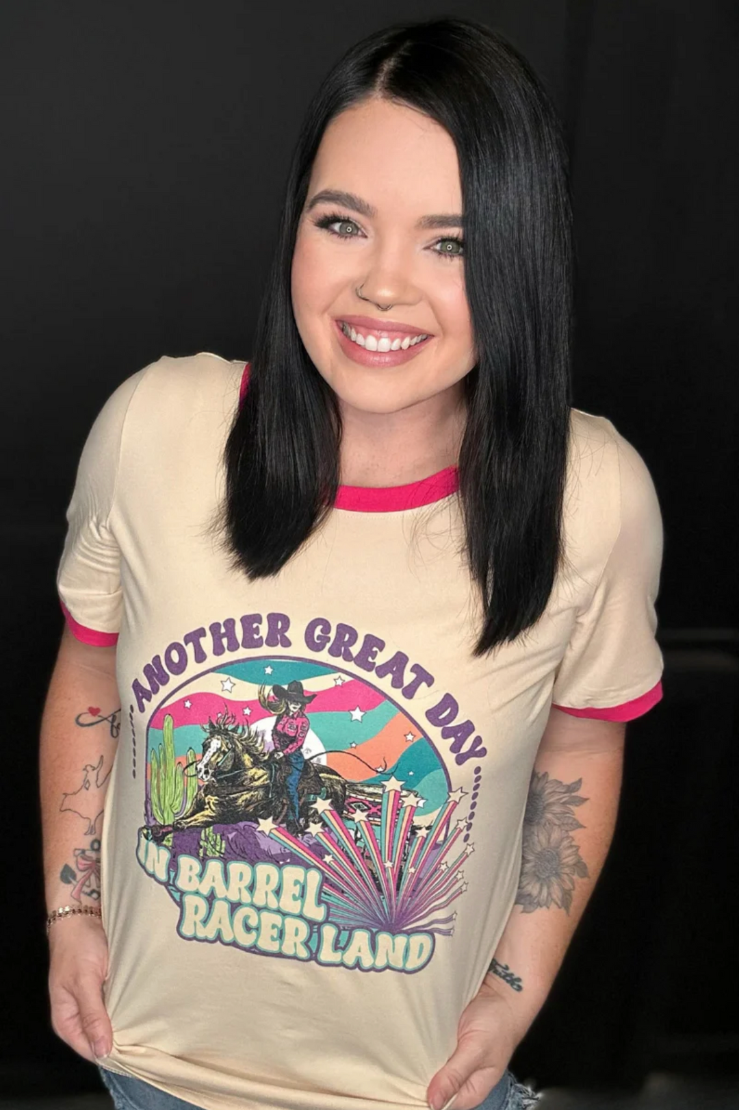 Sterling Kreek Barrel Racer Land Ringer Tee