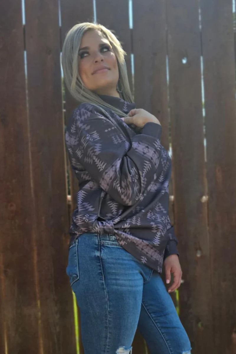 Sterling Kreek Berlin Aztec Mock Neck