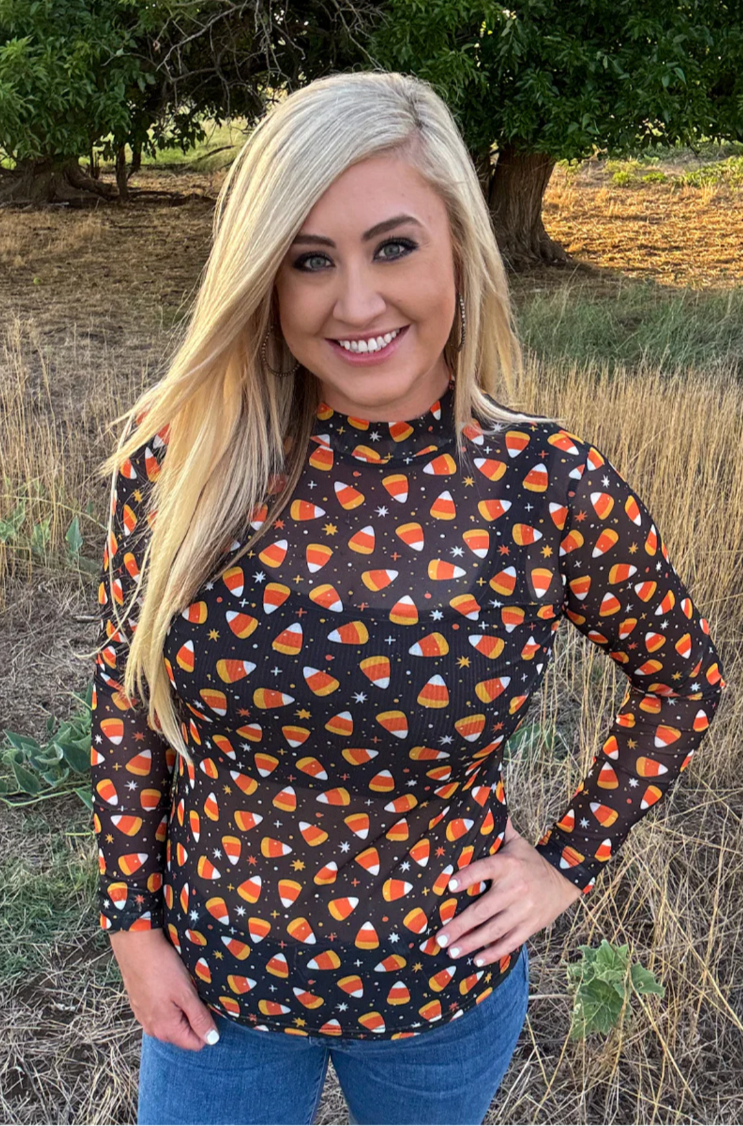 Sterling Kreek Candy Corn Corral Mesh