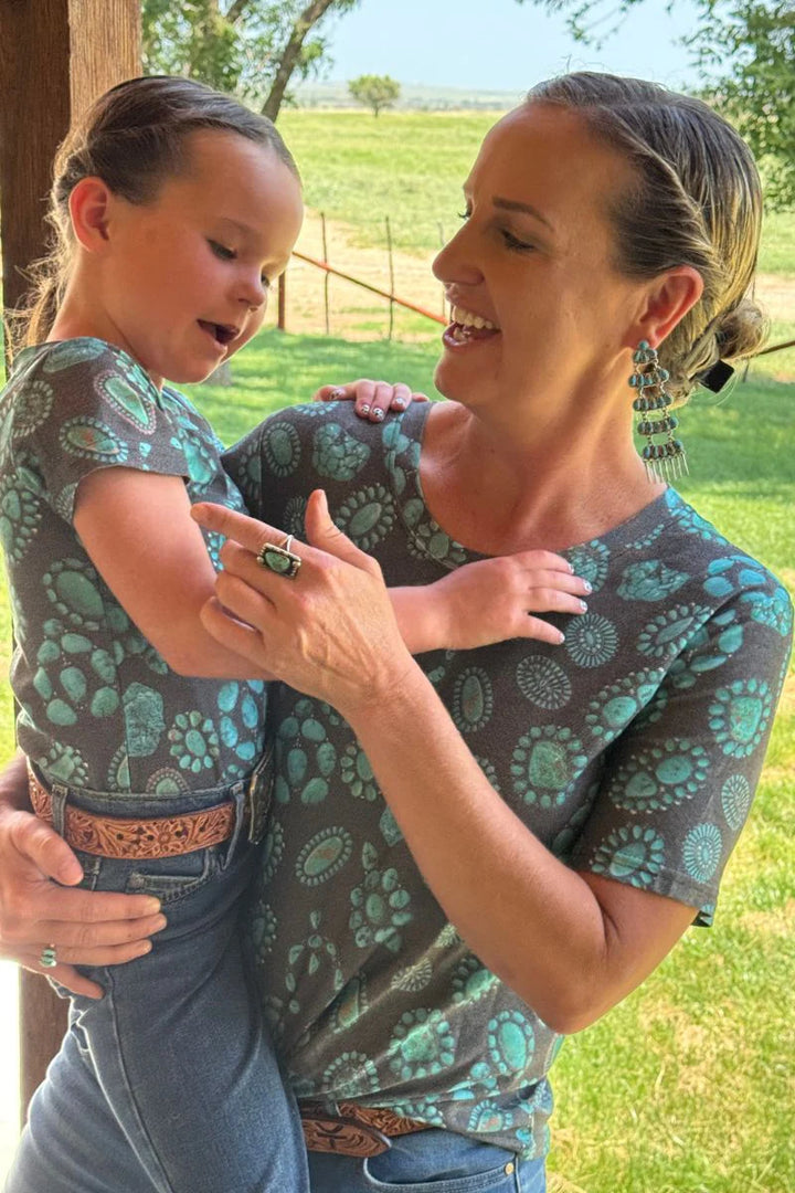 Sterling Kreek Forever In Turquoise Crew Neck Top