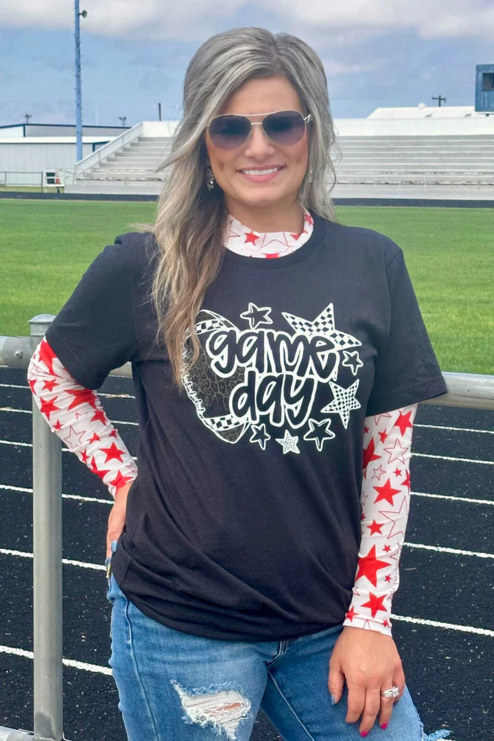 Sterling Kreek Go Team Go Red Mesh Top