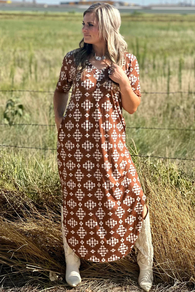 Sterling Kreek Meet Me In Wyoming Maxi Dress