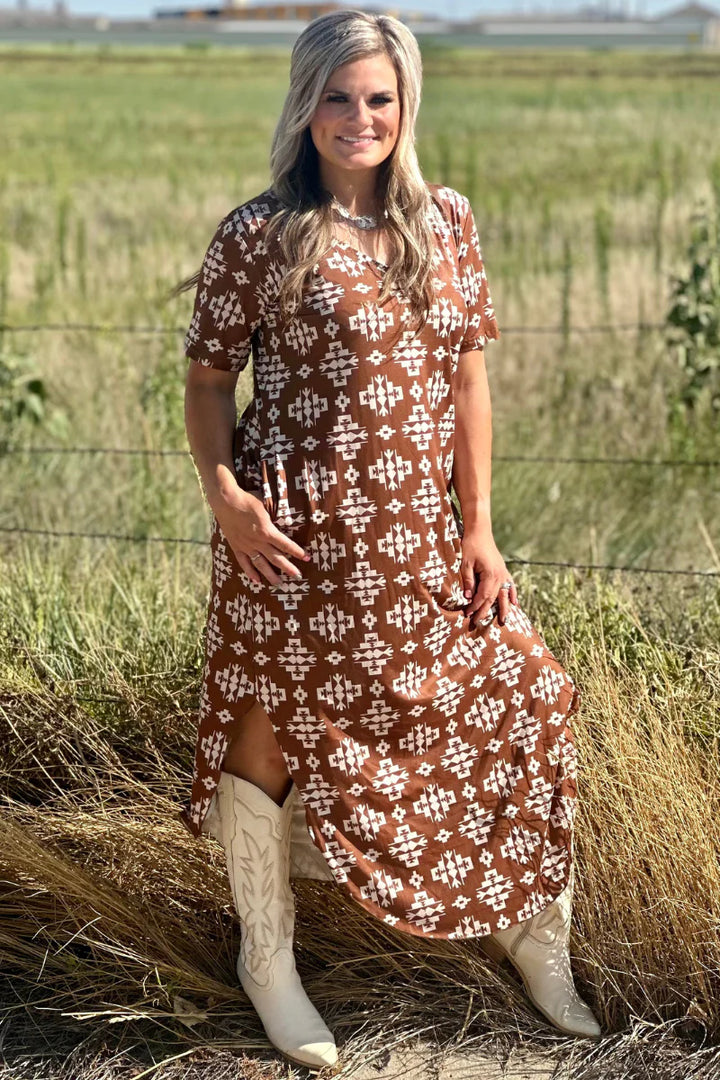 Sterling Kreek Meet Me In Wyoming Maxi Dress