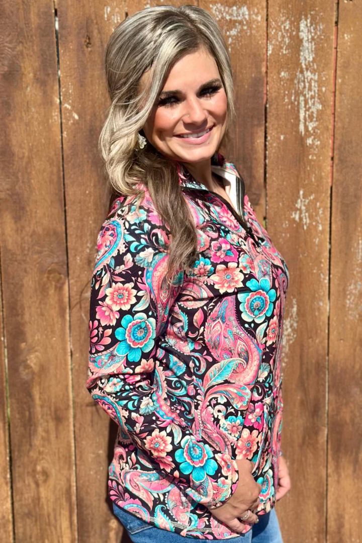 Sterling Kreek Midnight Bloom Pullover