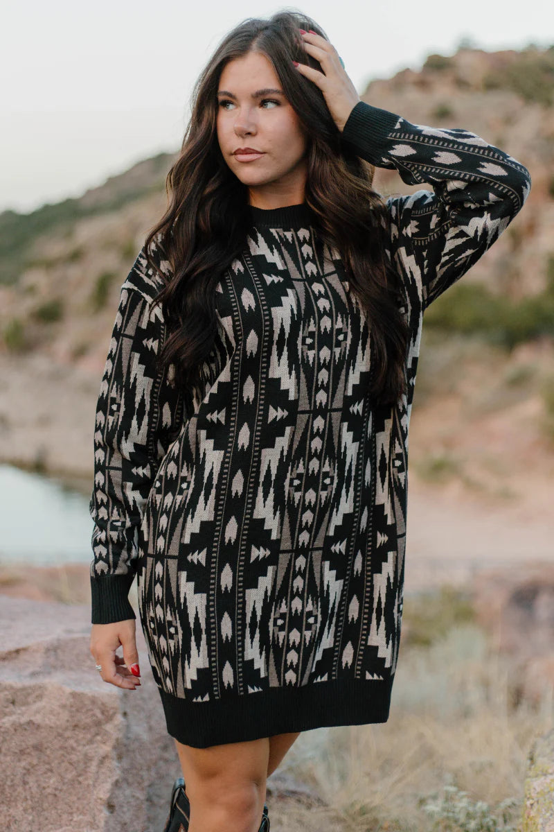 Sterling Kreek Montana Aztec Sweater Dress