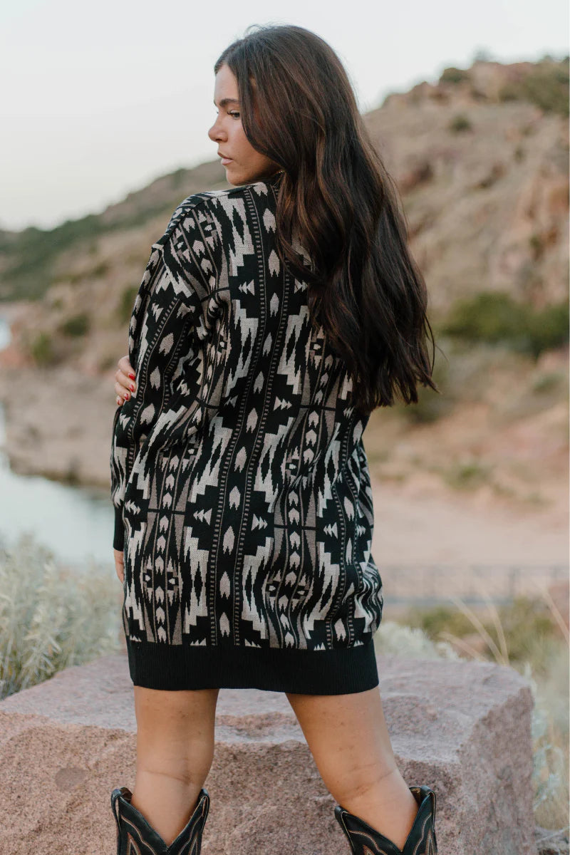 aztec knit dress Queen of Sparkles Multi Sequin Aztec Print Knit Tank Dress