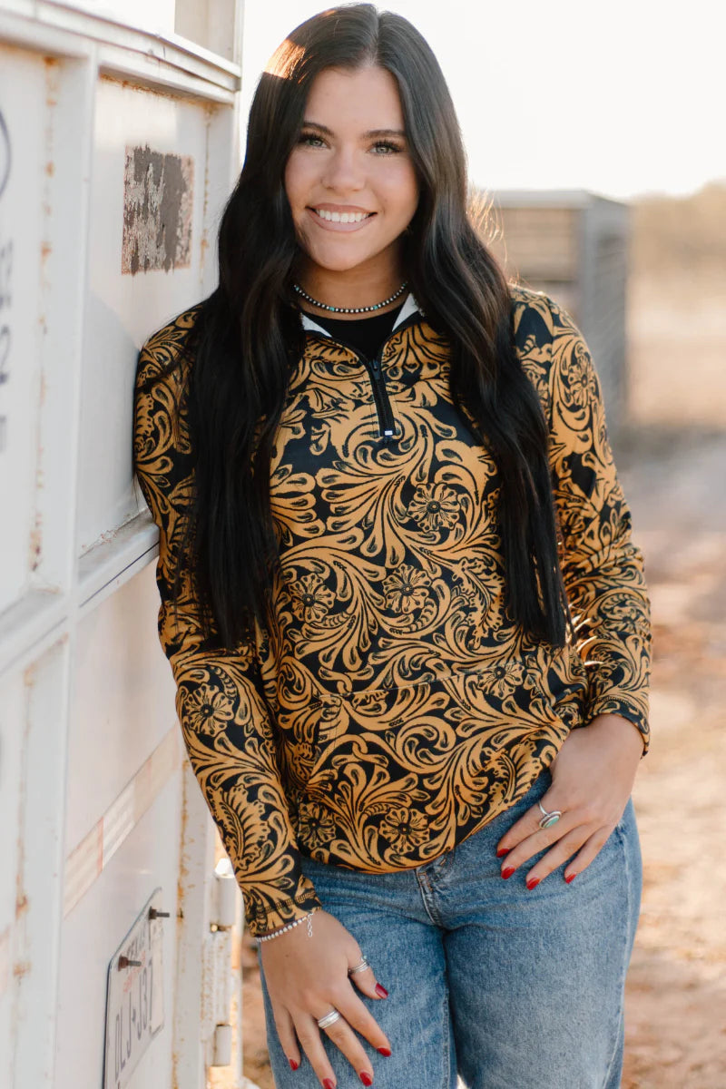 Sterling Kreek Mustard & Black Tailgate Party Pullover