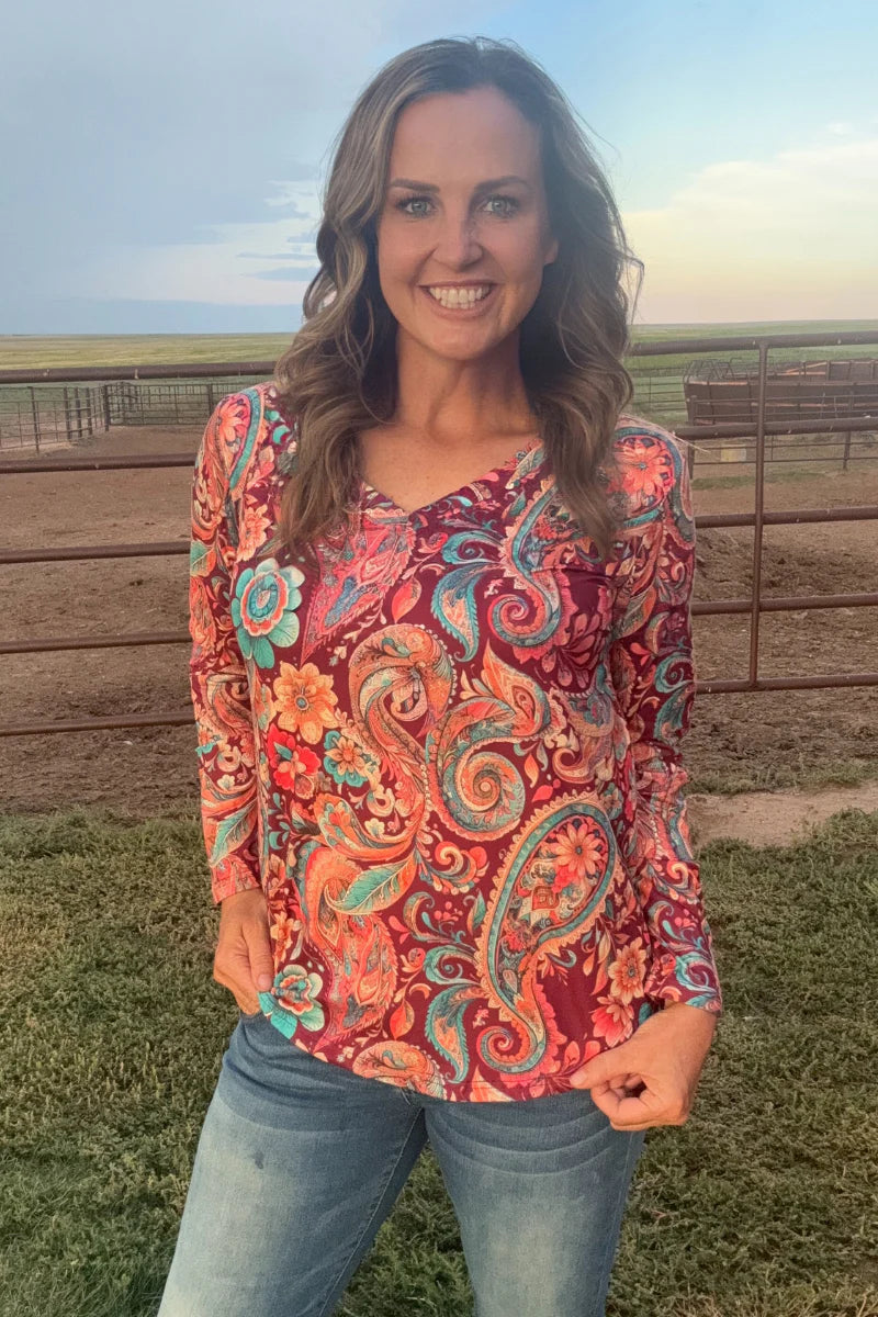 Sterling Kreek Paisley On The Plains Top
