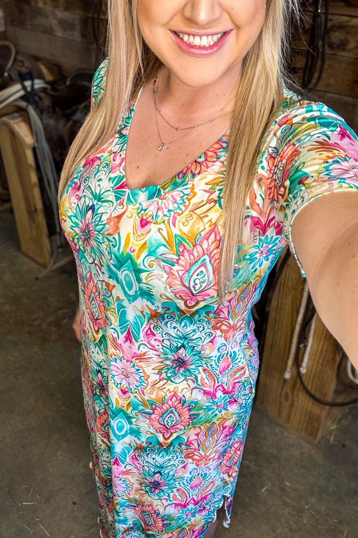 Sterling Kreek Pink Skies Maxi Dress