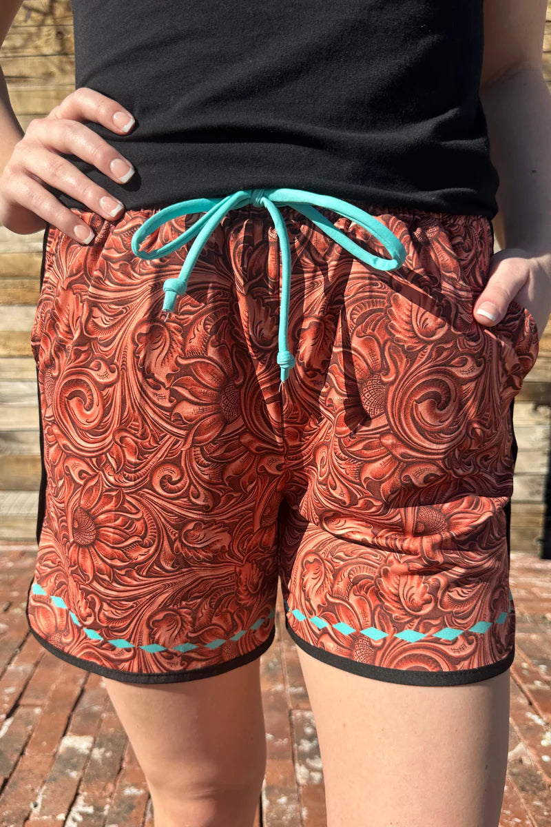 Sterling Kreek Tooled Beauty Shorts- Long