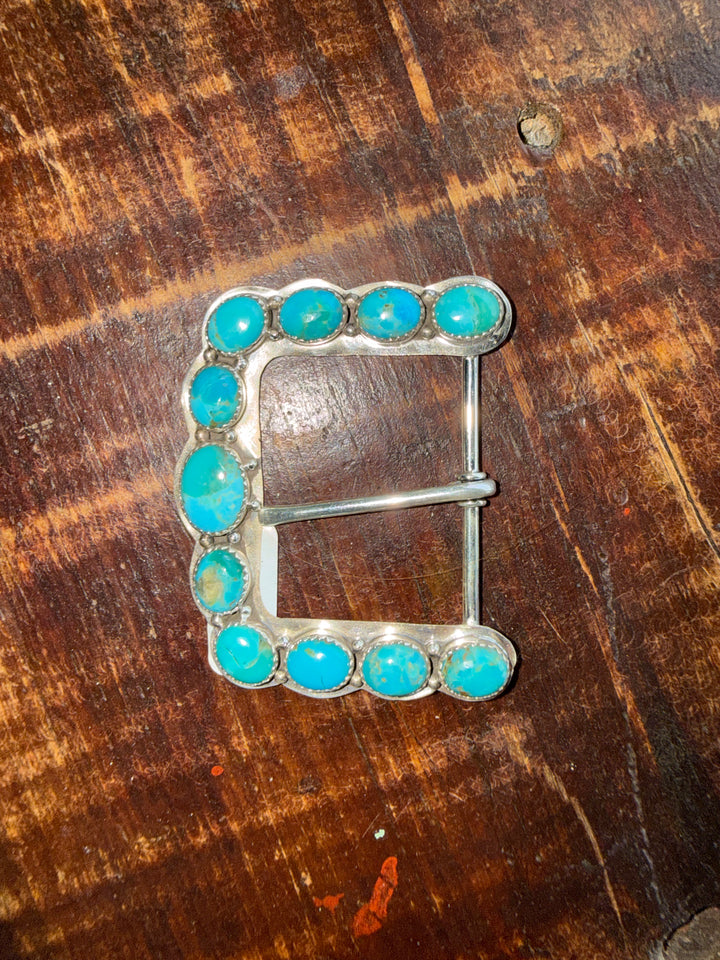 Sterling Silver Kingman Turquoise Buckle