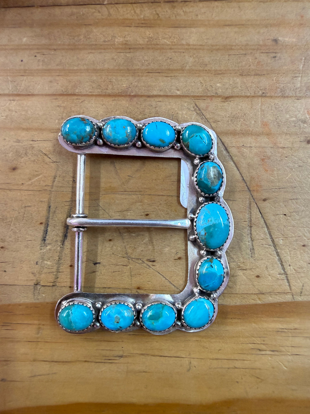 Sterling Silver Kingman Turquoise Buckle