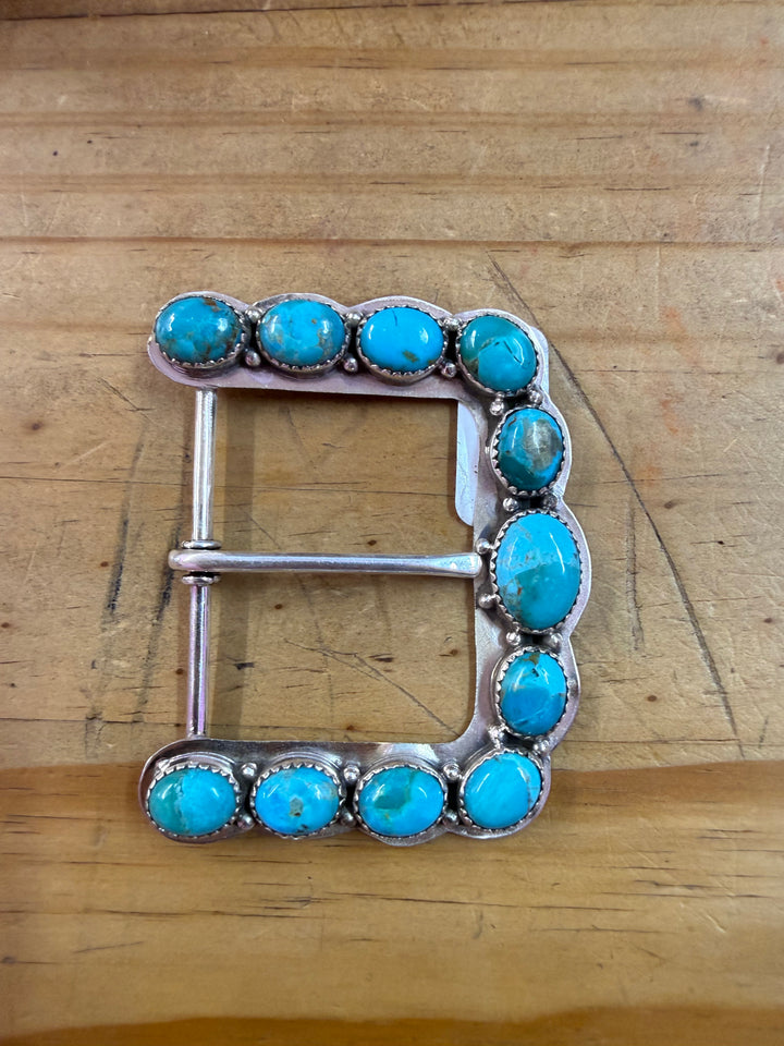 Sterling Silver Kingman Turquoise Buckle