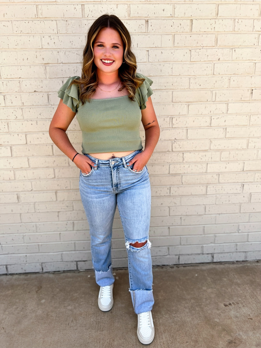 Straight From You Cuffed Jeans | gussieduponline