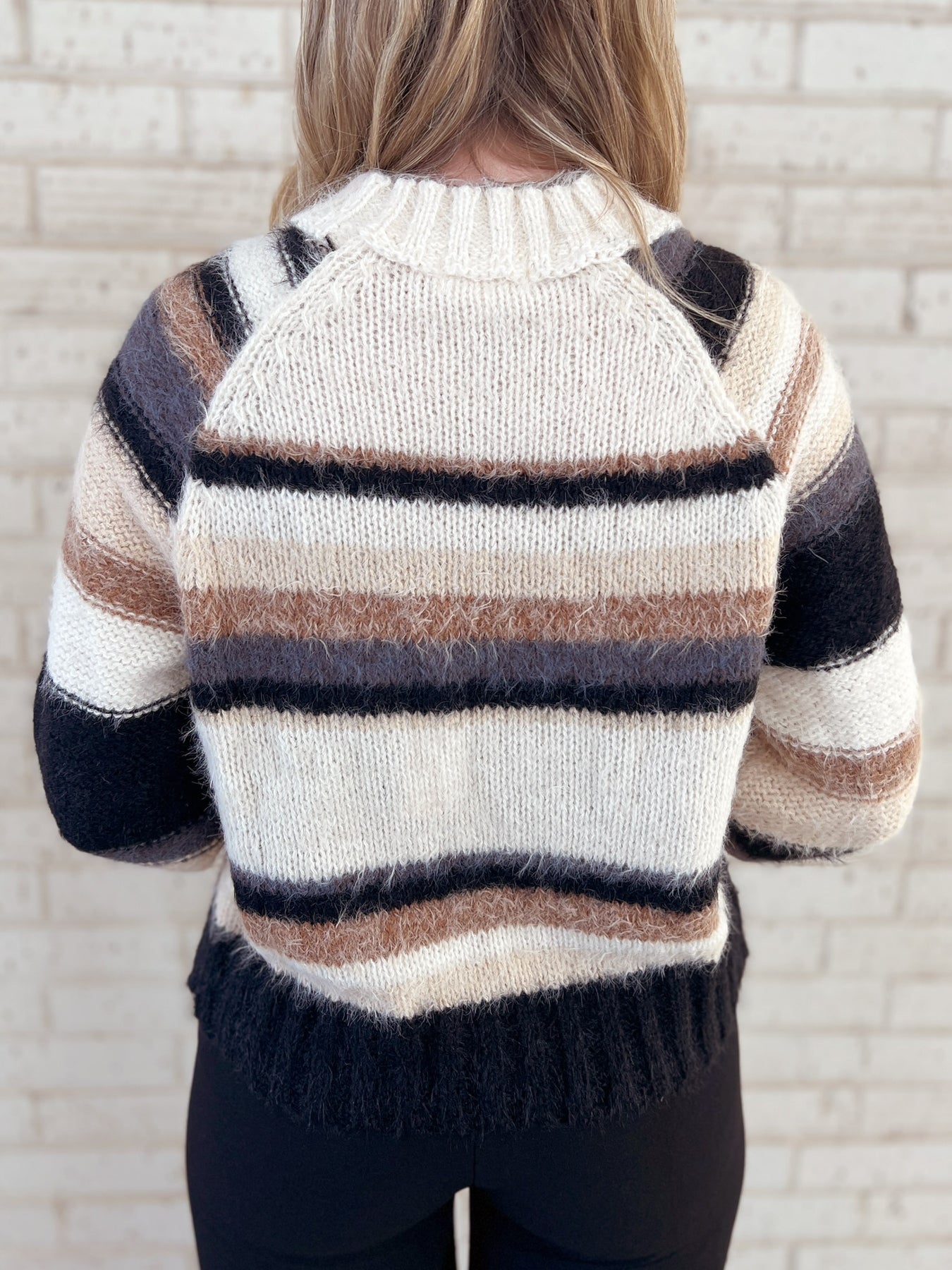 Striped Mohair Sweater - 2 Colors | Gussied Up Online Boutique