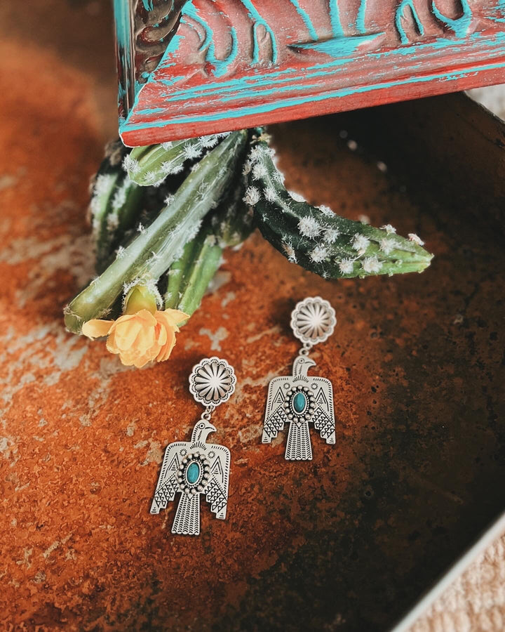 Thunderbird Turquoise Post Earrings | gussieduponline