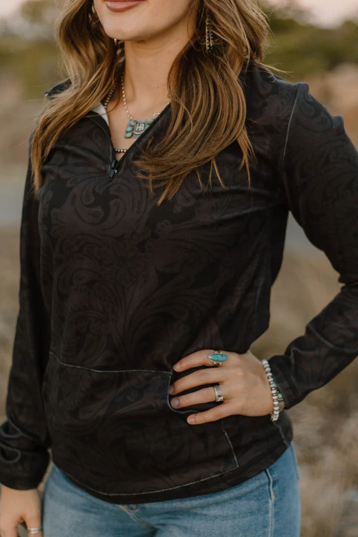 Sterling Kreek Tooled In Black Pullover