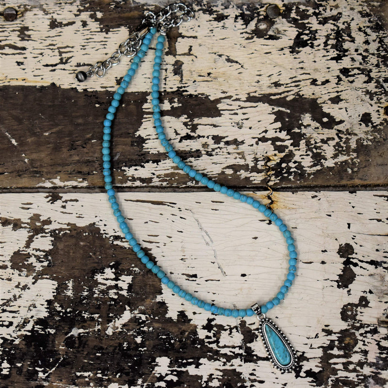 turquoise rain necklace