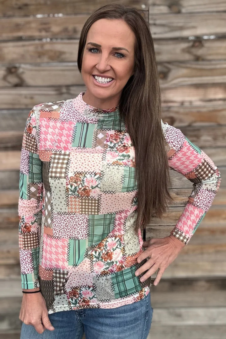 Sterling Kreek Mosaic Spring Mesh Top