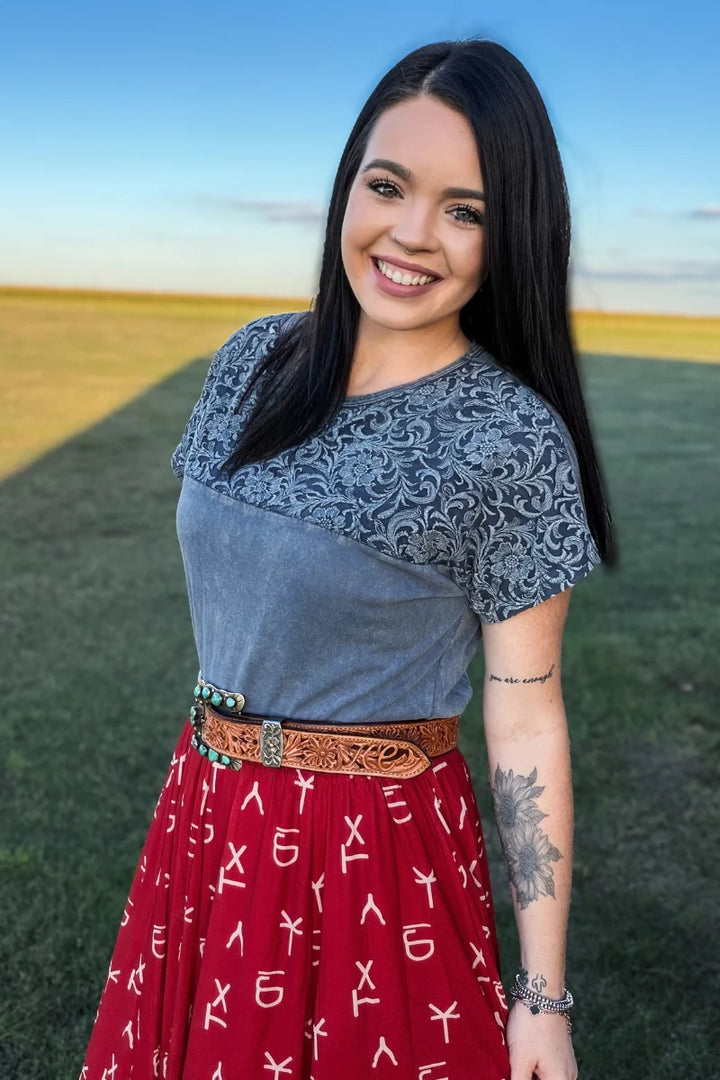 Out West Tooled Top