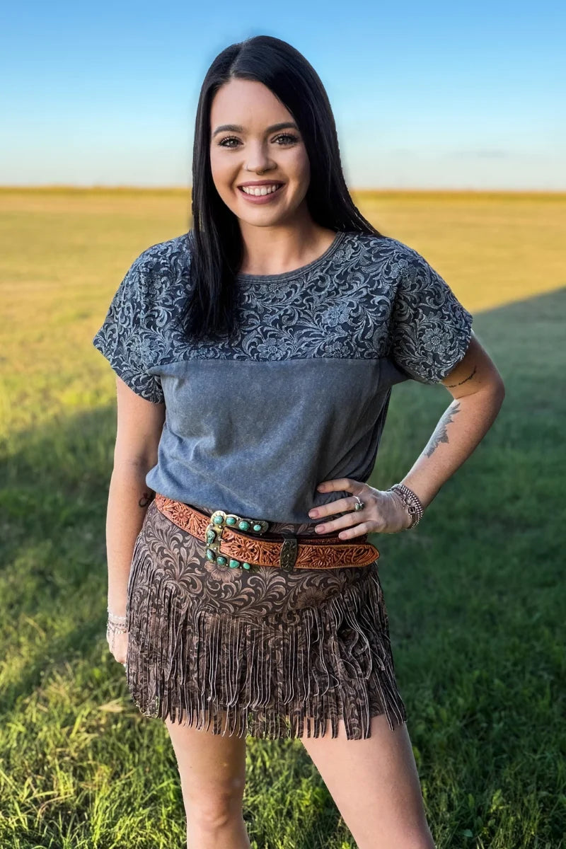 Out West Tooled Top