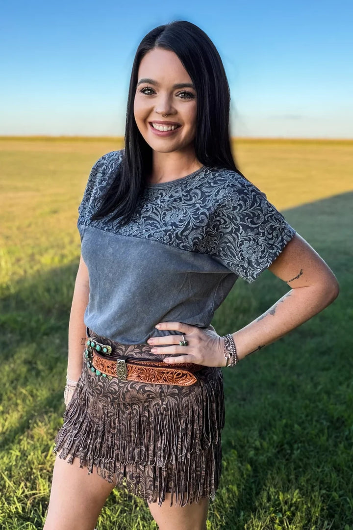 Out West Tooled Top
