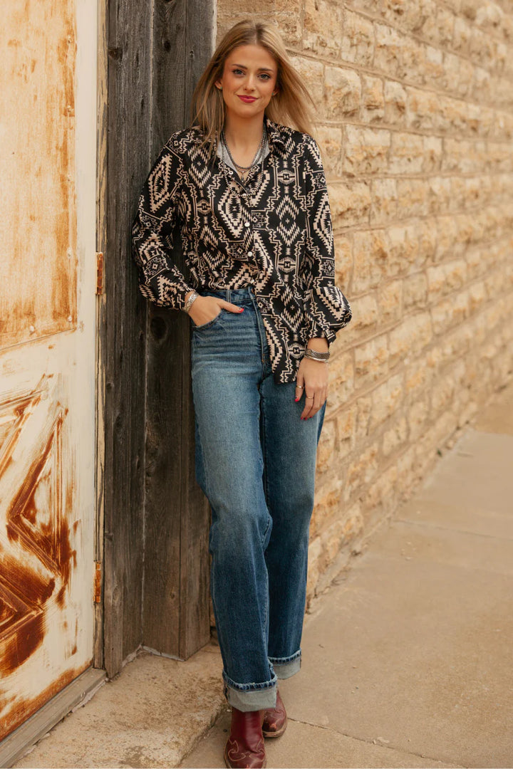 Sterling Kreek Sundown Smoke Button Up Top