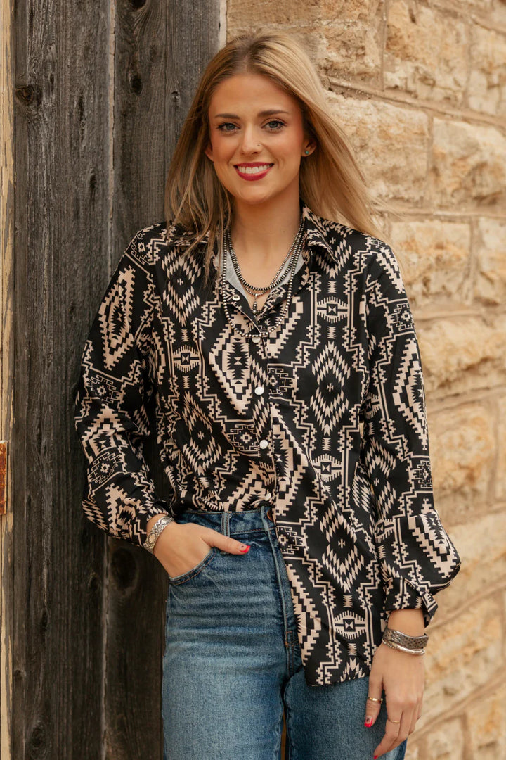 Sterling Kreek Sundown Smoke Button Up Top