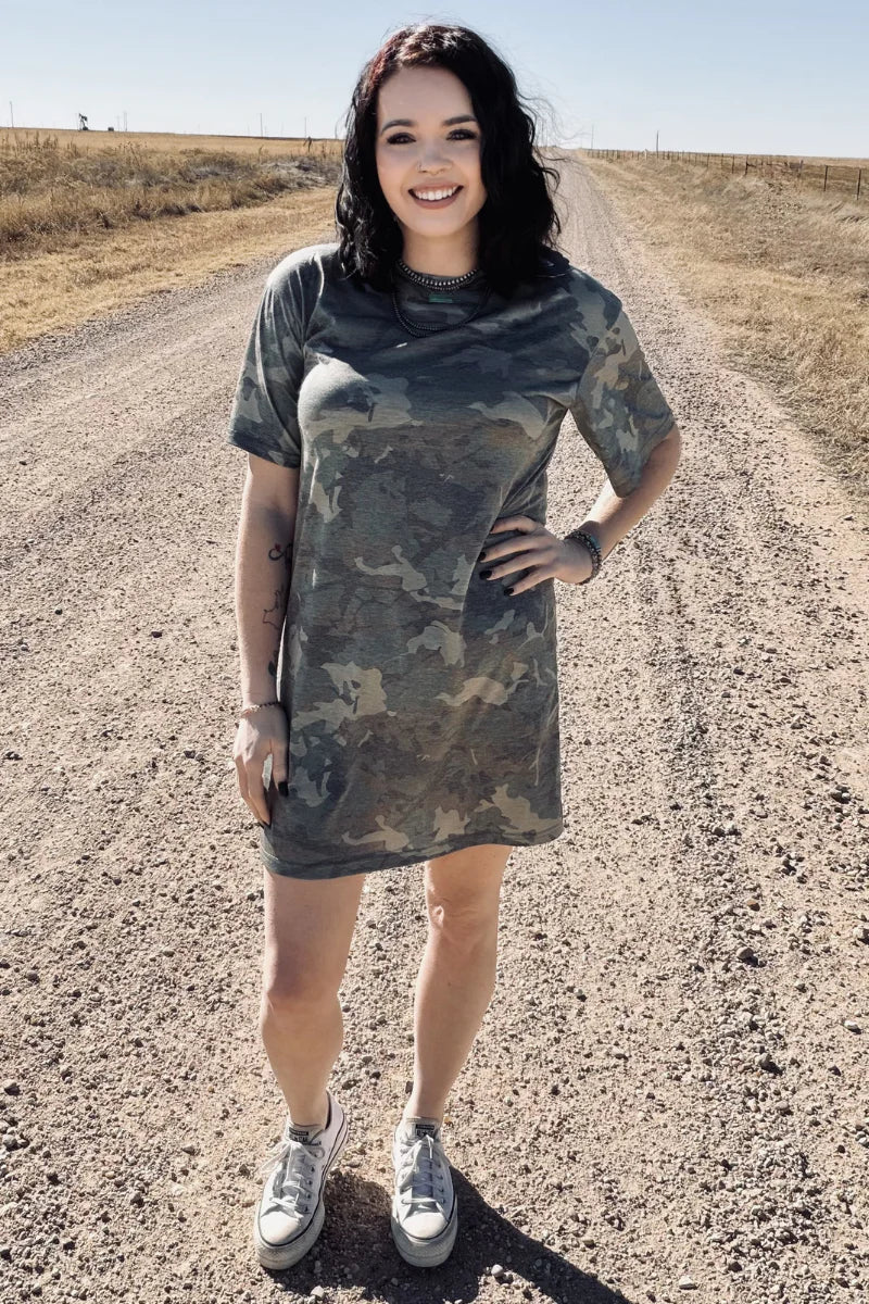 Sterling Kreek Camo Kreek T-Shirt Dress I Gussied Up Online Boutique XL Sterling Kreek Camo Kreek T-Shirt Dress I Gussied Up Online Boutique XL
