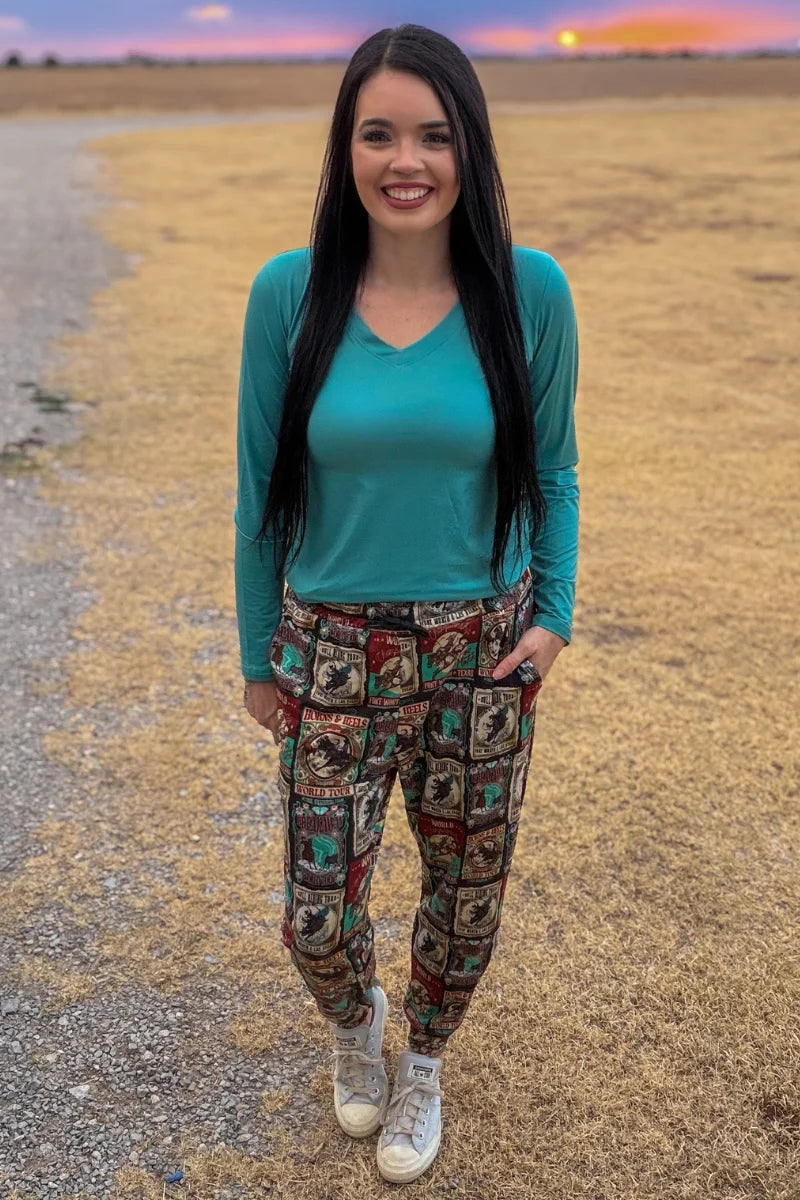 Simple Sterling Long Sleeve Teal Top