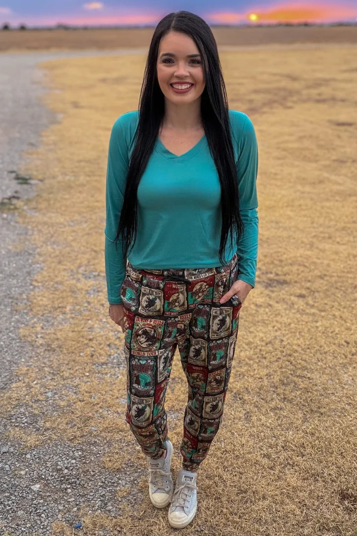 Simple Sterling Long Sleeve Teal Top