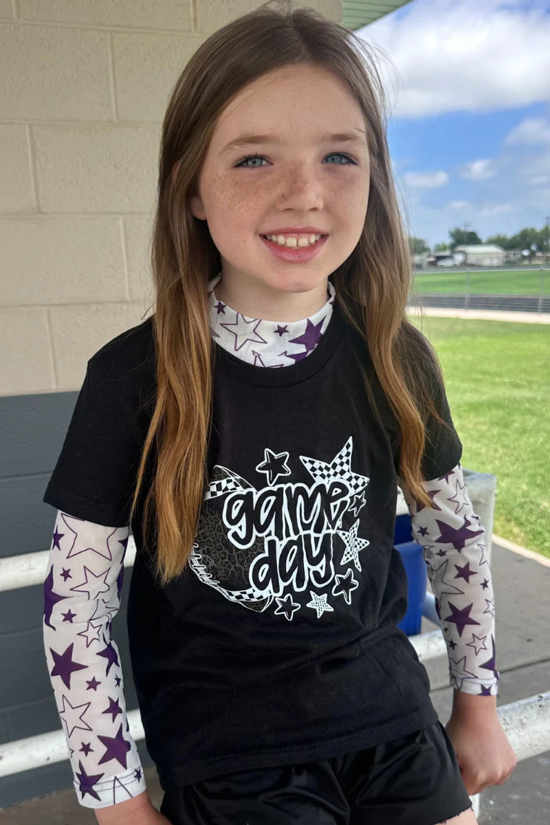 KIDS GO Team Go Purple Mesh Top