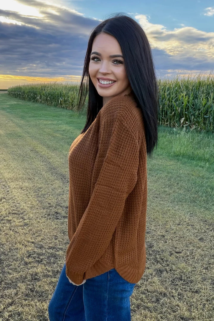 Sterling Staple Sweater - Saddle