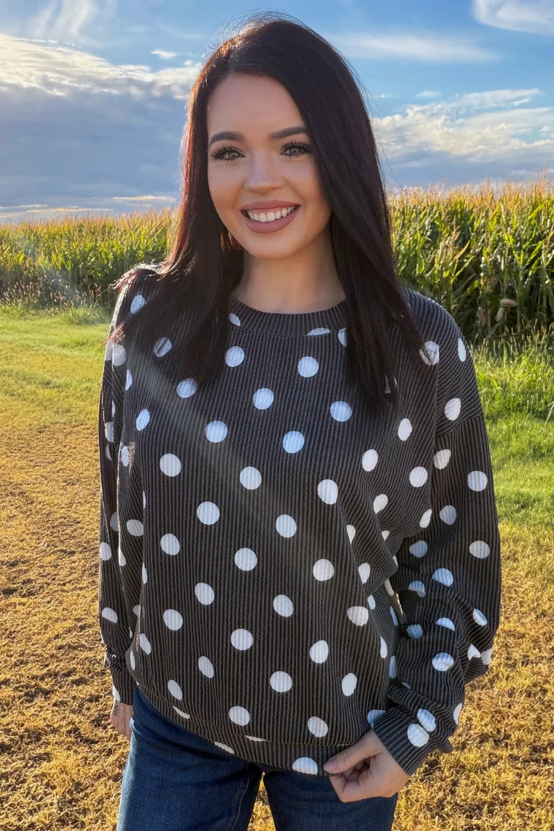 Dotty Darling Sweater Top
