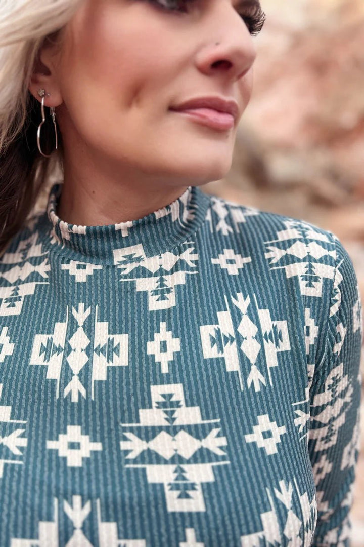 Sterling Kreek Cyan Canyon Top | gussieduponline
