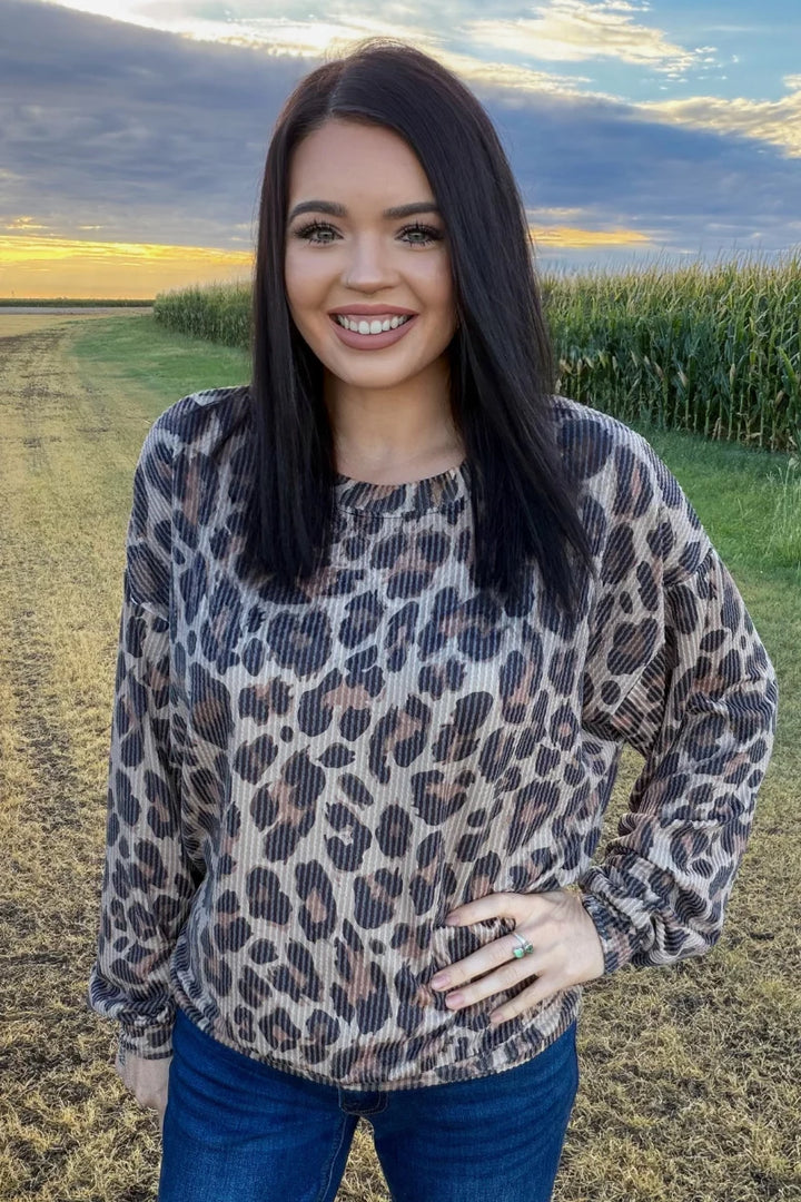 Spotted Wild Sweater Top